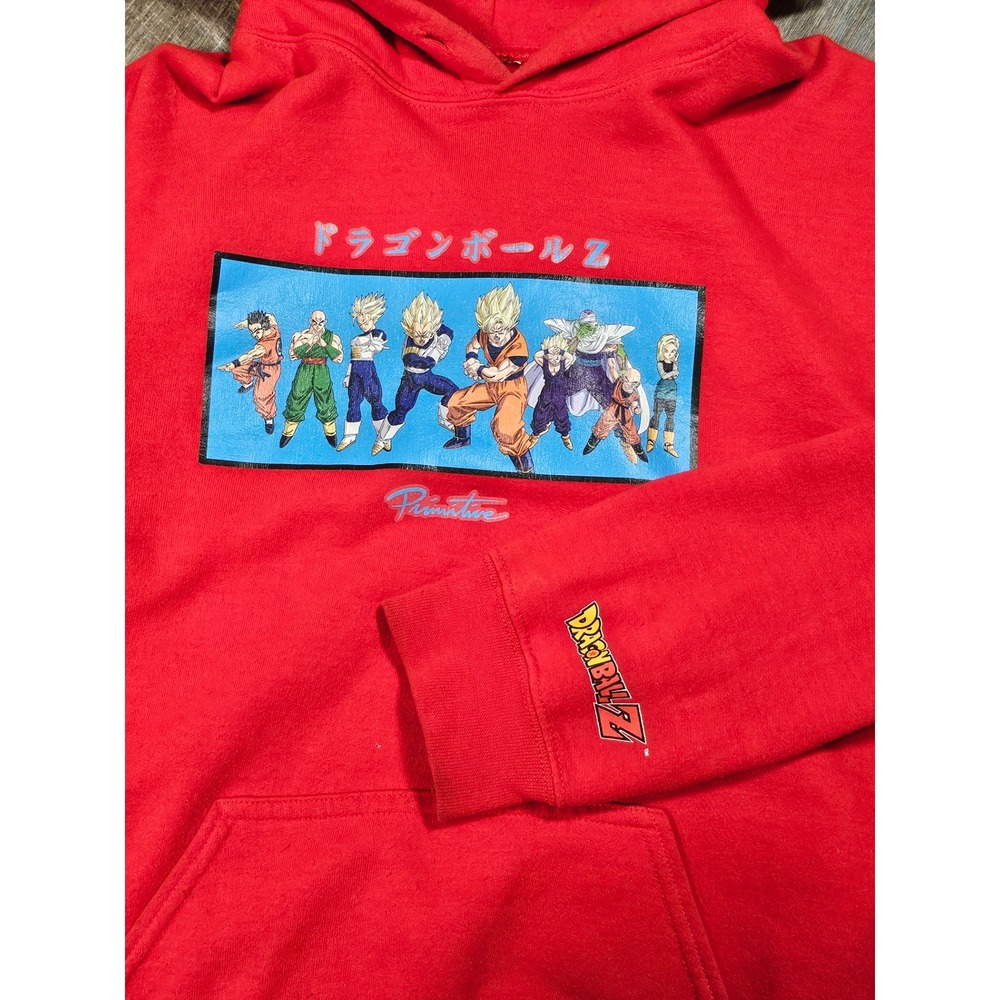 Primitive x Dragon Ball Z Mens Red Hoodie Z Fighters Graphic Sweatshirt Medium - Picture 3 of 7